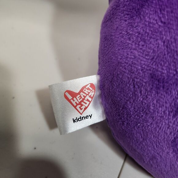 I Heart Guts Colossal Kidney Purple Plush Stuffed Organ 10" - Picture 7 of 8